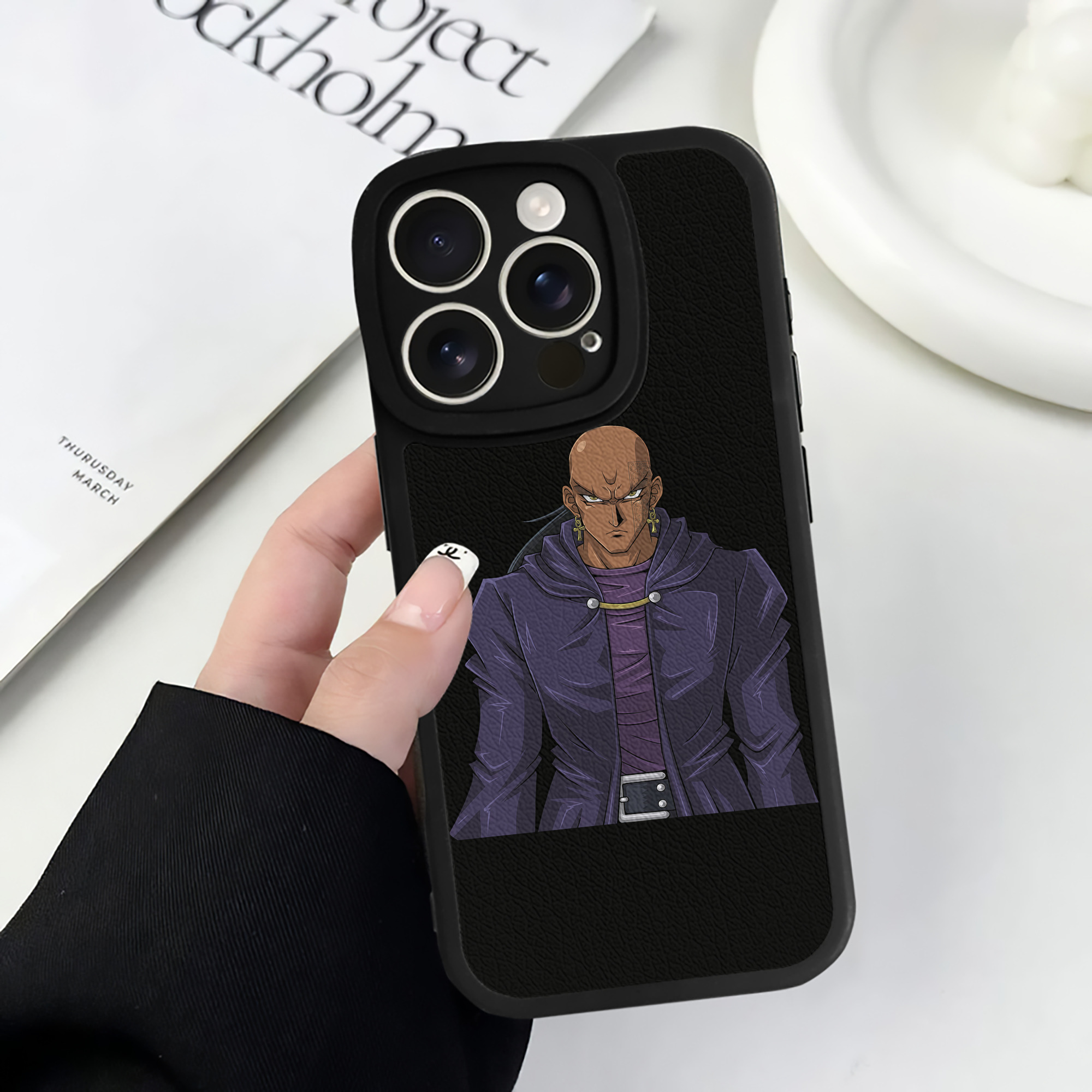 （画像用） 遊☆戯☆王 Yu-Gi-Oh! 【iPhone 16シリーズ対応】シリコンスマホケース（レザー調） 材質：シリコン